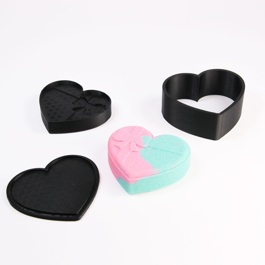 Heart Gift Box Bath Bomb Mold - The Bath Time