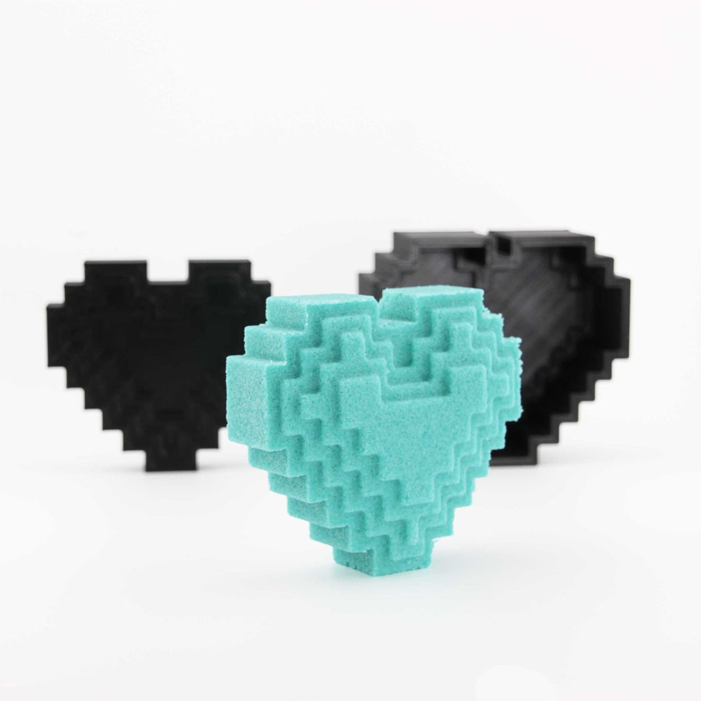 Pixel Heart Bath Bomb Mold - The Bath Time